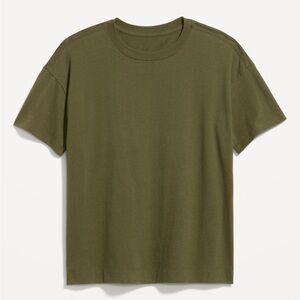 NWT Old Navy Vintage Tee, crew, PXL, Green, Vented Sides, 100% Cotton,New in Bag